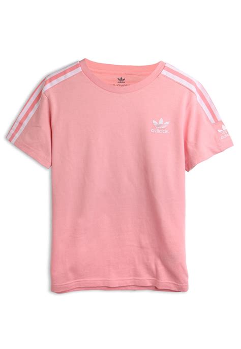 blusa adidas originals menino lettering rosa/branco